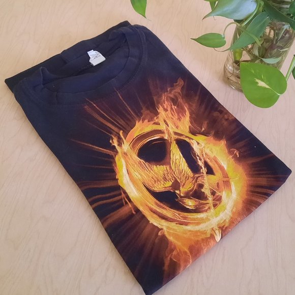 3/$10 The Hunger Games Logo Mockingjay Graphic Crew Neck Tee - Black - Picture 16 of 16